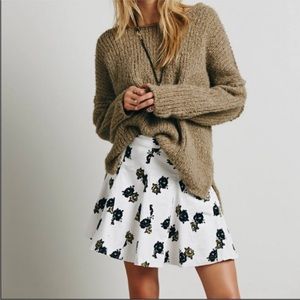 Corduroy Floral Free People Skirt